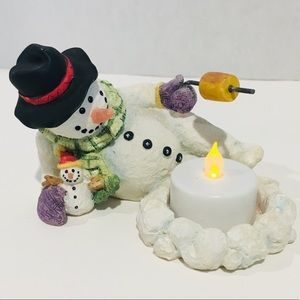 Snowman candle light decoration